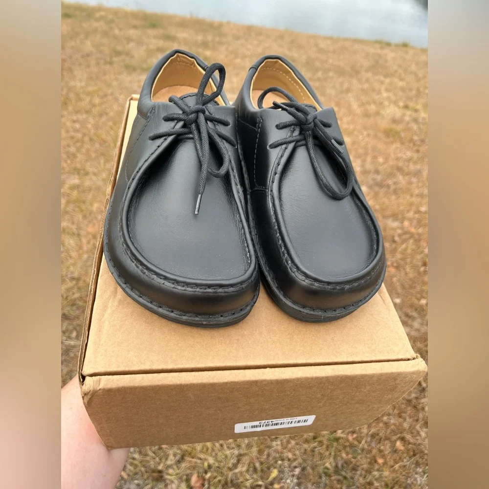 NWOT Birkenstock Black Pasadena Swartz Leather Shoes EU Size 37/US Size 4.5